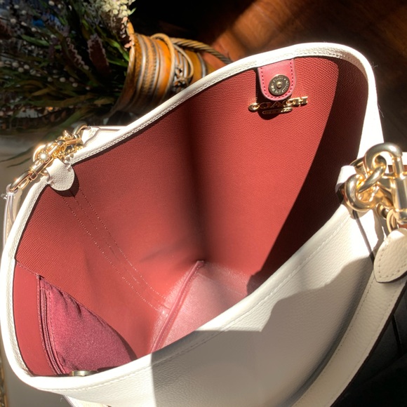 NWOT Coach Creamy White Leather 2Way - Picture 14 of 16